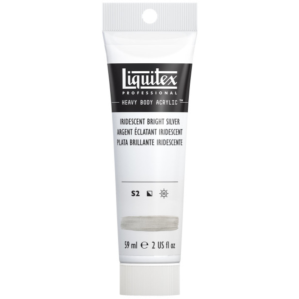 photo-Peinture acrylique - Argent éclatant iridescent - 236 - Liquitex - Heavy Body - Tube 59ml