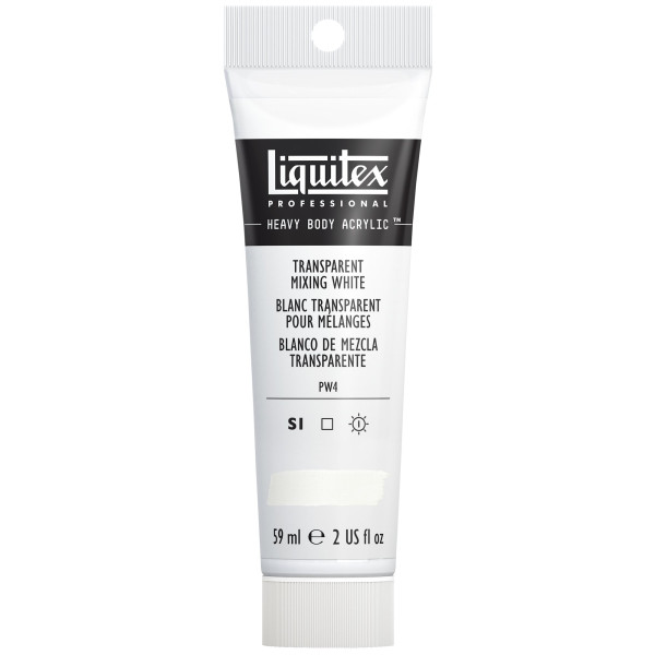 photo-Peinture acrylique - Blanc transparent mélanges - 430 - Liquitex - Heavy Body - Tube 59ml