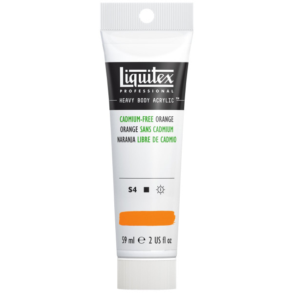 photo-Peinture acrylique - Orange sans cadmium - 892 - Liquitex - Heavy Body - Tube 59ml