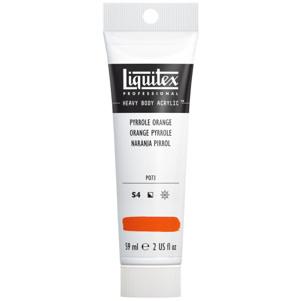 photo-Peinture acrylique - Orange de Pyrrole - 323 - Liquitex - Heavy Body - Tube 59ml