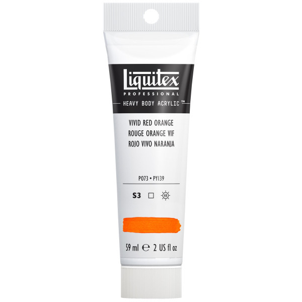 phoot-Peinture acrylique - Rouge orange vif - 620 - Liquitex - Heavy Body - Tube 59ml