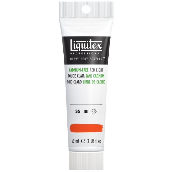 photo-Peinture acrylique - Rouge clair sans cadmium - 893 - Liquitex - Heavy Body - Tube 59ml