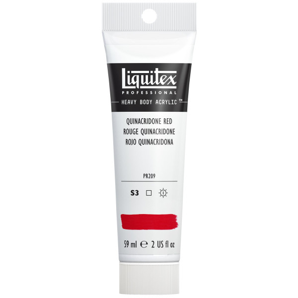 photo-Peinture acrylique - Rouge quinacridone - 112 - Liquitex - Heavy Body - Tube 59ml