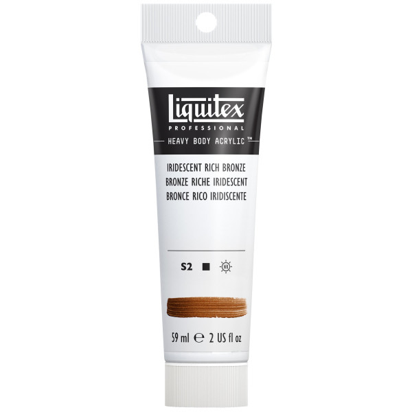 photo-Peinture acrylique - Bronze riche iridescent - 229 - Liquitex - Heavy Body - Tube 59ml