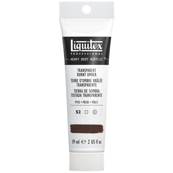photo-Peinture acrylique - Terre d'ombre brûlée transparente - 130 - Liquitex - Heavy Body - Tube 59ml