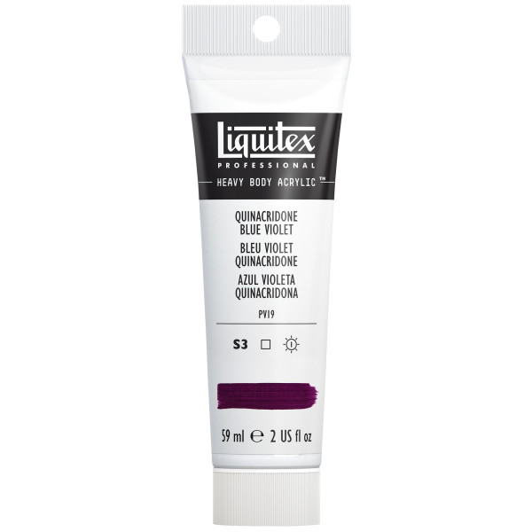 photo-Peinture acrylique - Violet bleu quinacridone - 118 - Liquitex - Heavy Body - Tube 59ml