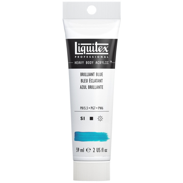 photo-Peinture acrylique - Bleu éclatant - 570 - Liquitex - Heavy Body - Tube 59ml