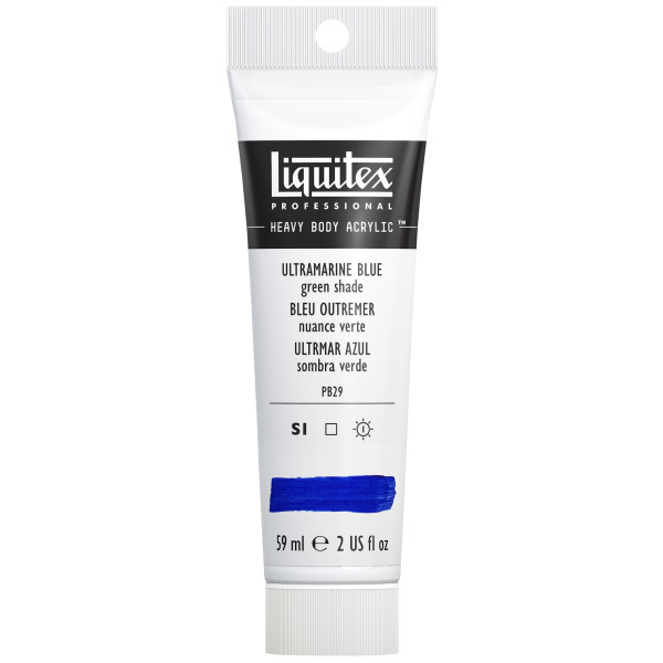 photo-Peinture acrylique - Bleu outremer nuance verte - 380 - Liquitex - Heavy Body - Tube 59ml