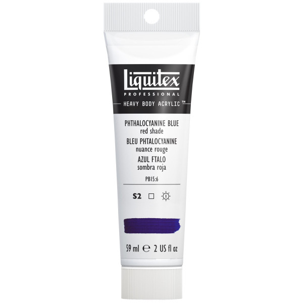 photo-Peinture acrylique - Bleu phtalo nuance rouge - 314 - Liquitex - Heavy Body - Tube 59ml