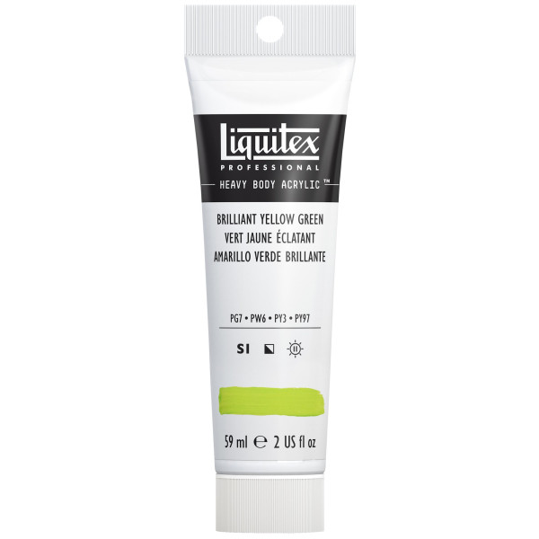photo-Peinture acrylique - Vert jaune éclatant - 840 - Liquitex - Heavy Body - Tube 59ml