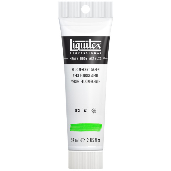 photo-Peinture acrylique - Vert fluorescent - 985 - Liquitex - Heavy Body - Tube 59ml