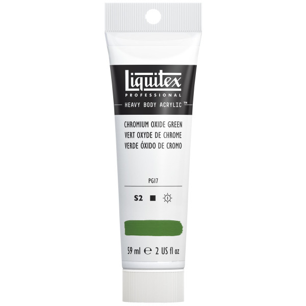 photo-Peinture acrylique - Vert oxyde de chrome - 166 - Liquitex - Heavy Body - Tube 59ml
