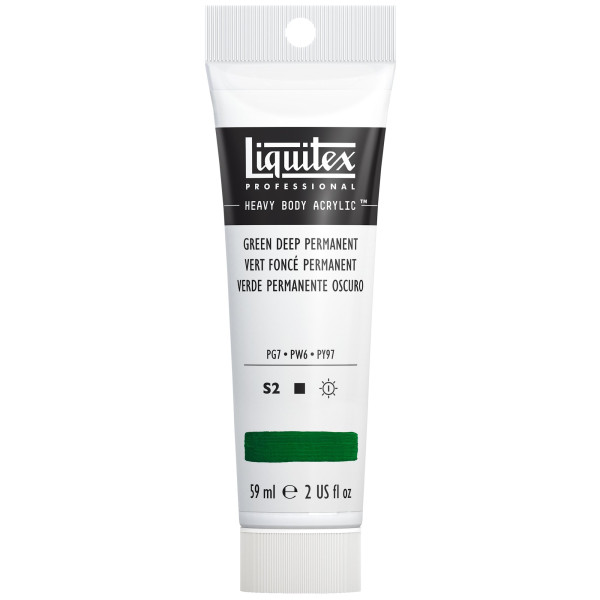 photo-Peinture acrylique - Vert foncé permanent - 350 - Liquitex - Heavy Body - Tube 59ml