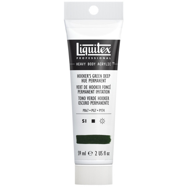 photo-Peinture acrylique - Vert de Hooker foncé - 225 - Liquitex - Heavy Body - Tube 59ml