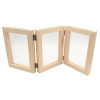 photo-Cadre - Bois - 3 volets - Double face - A décorer et personnaliser - 33,5x15x1,5cm