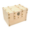 photo-Coffre de pirate - Bois - Petit modèle - 15x10x15,5cm - A décorer et personnaliser