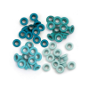Œillets de finition - 0,5cm diamètre - Assortiment bleu - Album, carterie - 60 pièces