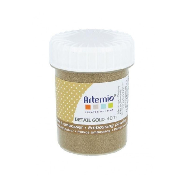 photo-Poudre à embosser - Or - Opaque - Embossage - Scrapbooking - Pot de 40ml