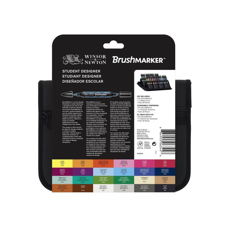 Trousse Promarker Brush - 24 couleurs - Winsor et Newton | à seulement 59,95 €