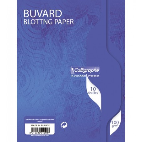 photo-Papier buvard - 16x21cm - Blanc - Absorbant - 10 feuilles - Clairefontaine