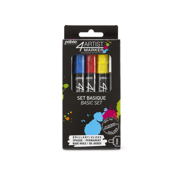 photo-Marqueurs - Indélébile - Permanent - 5 couleurs - Pointe ronde - 4mm - Pébéo