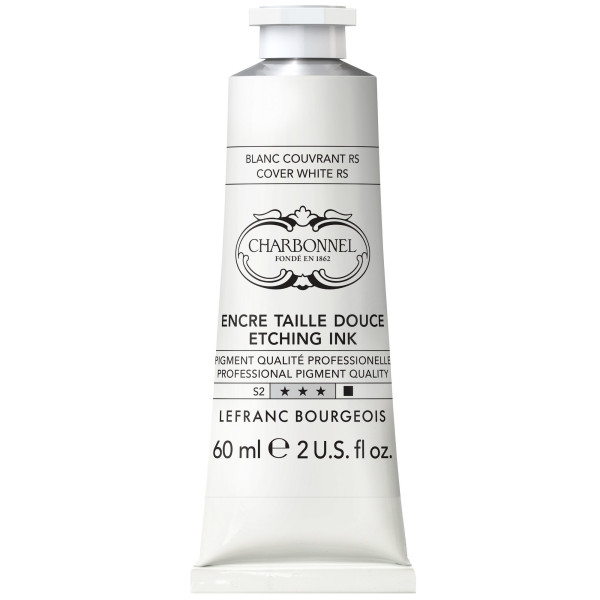 photo-Encre taille douce - Pour la gravure - Blanc couvrant - Charbonnel - Tube 60ml