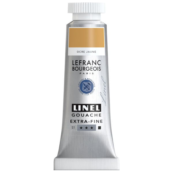 photo-Gouache - Extra-fine - Ocre jaune - 302 - Lefranc Bourgeois - Linel - 14ml