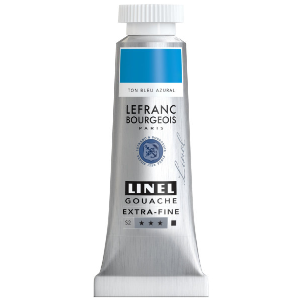 photo-Gouache - Extra-fine - Ton bleu azural - 47 - Lefranc Bourgeois - Linel - 14ml