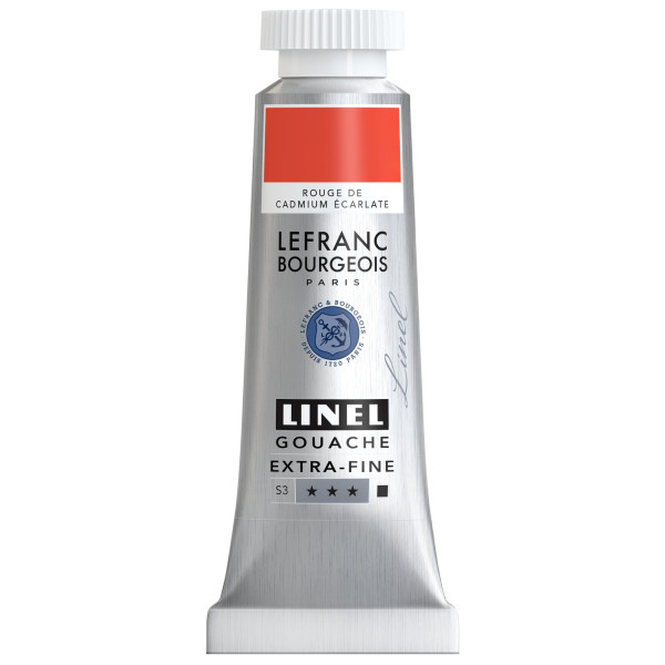 photo-Gouache - Extra-fine - Rouge cadmium écarlate - 418 - Lefranc Bourgeois - Linel - 14ml