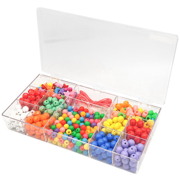 photo-Perles - Heishi - Rocailles - Assortiment couleurs - Fil inclus - Boîte 200g - Bijoux