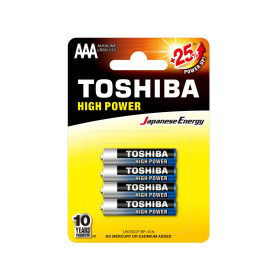 photo-Piles - AAA - LR03 - Alkaline - 1.5V - Lot de 4 piles - Toshiba - Batterie