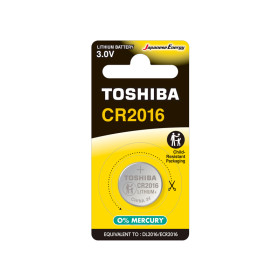 photo-Pile - Bouton - Ronde - CR2016 - 3.0V - L2016/ECR2016 - Toshiba