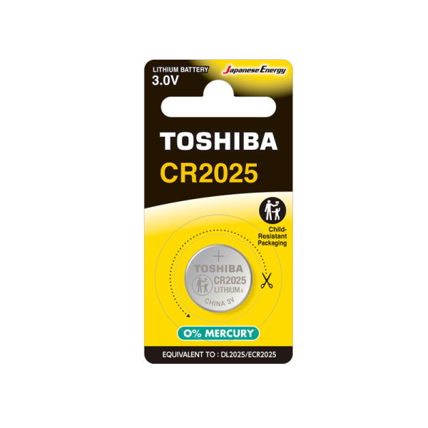 photo-Pile - Bouton - Ronde - CR2025 - 3.0V - DL2025/ECR2025 - Toshiba