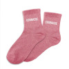 photo-Chaussettes - Femme - Rose avec paillettes - Connasse - Taille 36/42 - Humour - Cadeau