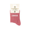 Chaussettes - Femme - Rose avec paillettes - Connasse - Taille 36/42 - Humour - Cadeau