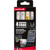 photo-Marqueurs craie - Chalk - PWE-5M - Blanc, argent et or - Pointe moyenne - Uni-Ball