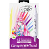 photo-Marqueurs - Feutres à alcool - Double pointe extra fine - Graph'it Brush - 12 couleurs