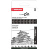 photo-Feutres - Noir - Dessin - Ecriture - Assortiment 8 pointes - Uni-Pin - Uni-Ball
