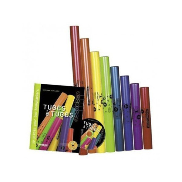 photo-Boomwhackers - 8 tubes à sons + Méthode tubes à tubes - Enfant - Instrument musique