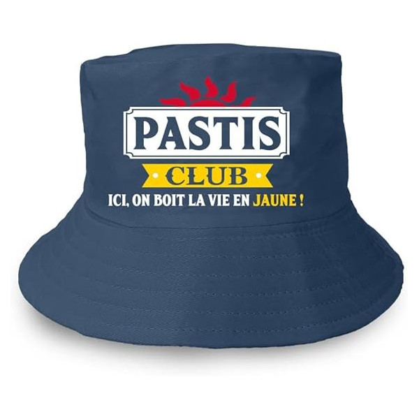 photo-Bob - Chapeau - Bleu - Pastis club - Humour - Idée cadeau - Taille unique