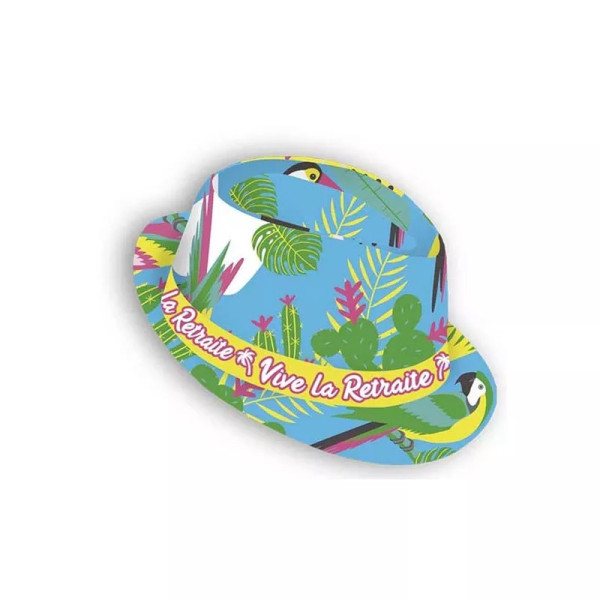 photo-Chapeau - Vive la retraite - Motifs tropicaux - Taille unique - Déguisement