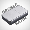 Briquet - Métal - A essence - Rechargeable - 6x4x2cm - Coupe-vent - Champ