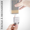 Briquet - Métal - A essence - Rechargeable - 6x4x2cm - Coupe-vent - Champ