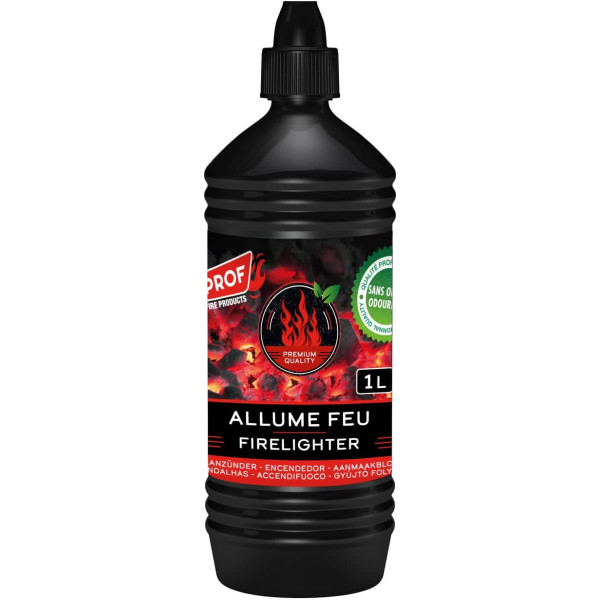 Allume-feu liquide Prof – Barbecue, cheminée et poêle – 1 L
