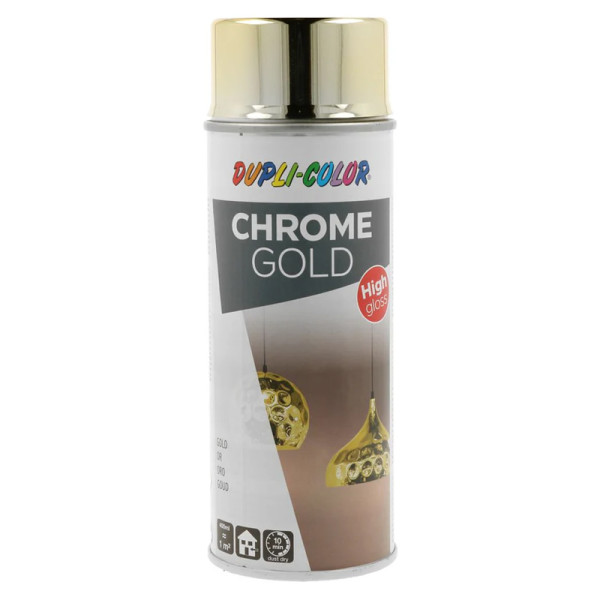 photo-Bombe de peinture - Effet chrome or - Tous supports - Dupli Color - 400ml