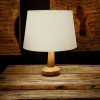 Abat-jour - Ovale - Beige - Imitation lin - Pour lampe - Base 31 cm - Culot E27