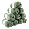 photo-Pelotes - Kaki clair - 100% Acrylique - 50g/140m - Lot de 10 pelotes - Azurite