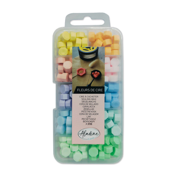photo-Cire à cacheter - 10 pastilles - Couleurs pastel - Carterie - Loisirs créatifs - Aladine