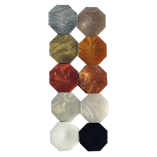 Cire à cacheter - 10 pastilles - Couleurs métalliques - Carterie - Loisirs créatifs - Aladine