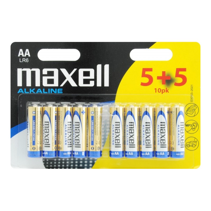 Piles Alkaline Aa Lr6 5+5 - Maxell | Surdiscount